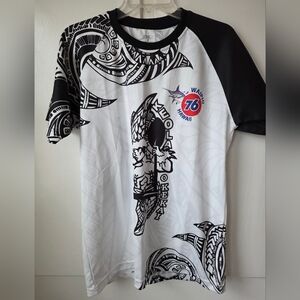 Hawaii Keola O Ke Kai Canoe Club Performance Shirt Polynesian Design Size Medium